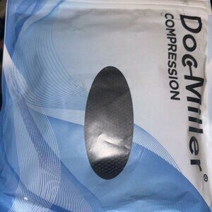 Doc Miller Thigh High Open Toe Compression Stockings Medium 1 Pair Black W/ Gray